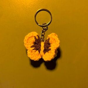 Handmade Yellow Butterfly Keychain